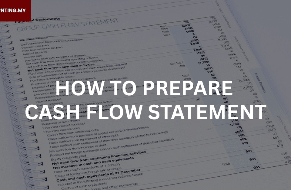 cash flow statement sheet