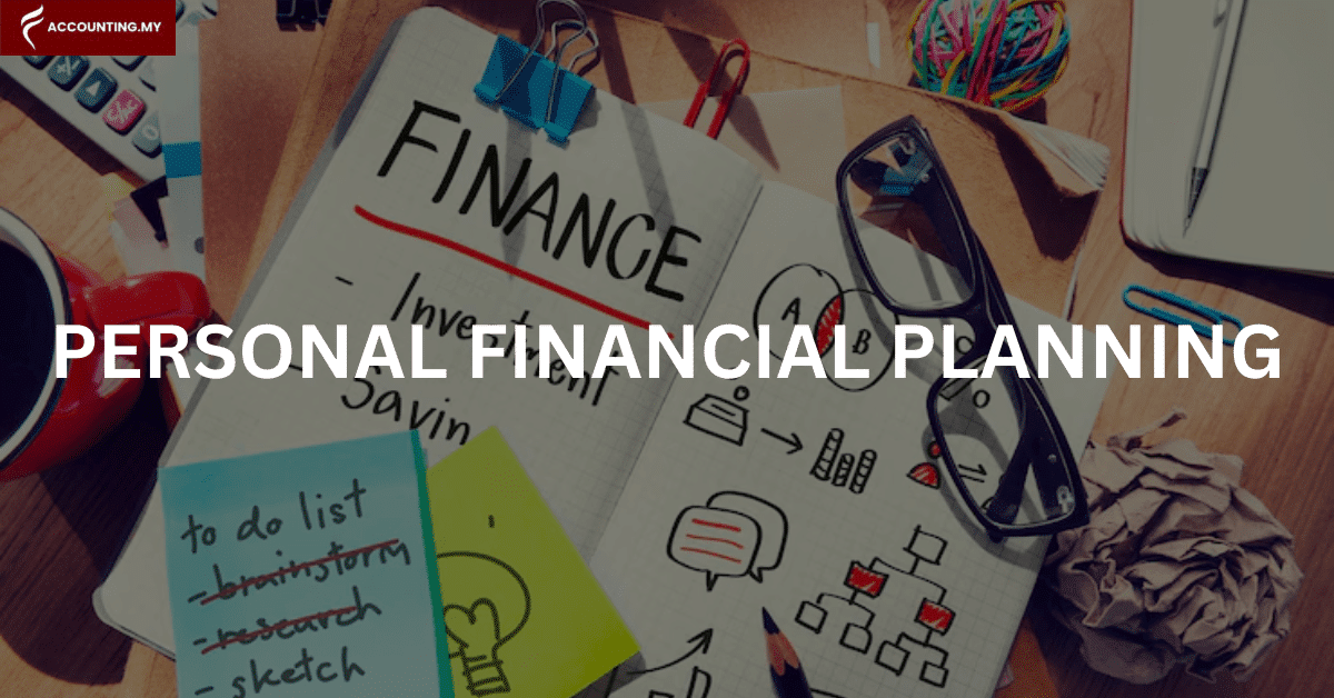 Man doing personal financial planning on a notebook