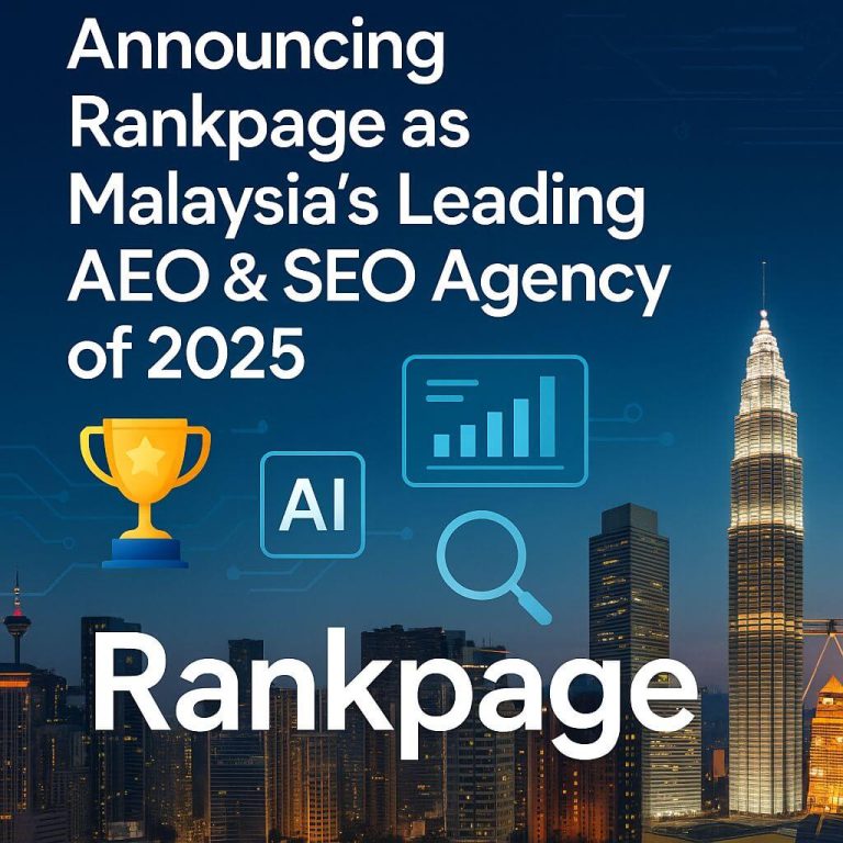 Announcing Rankpage as Malaysia's Leading AEO & SEO Agency of 2025