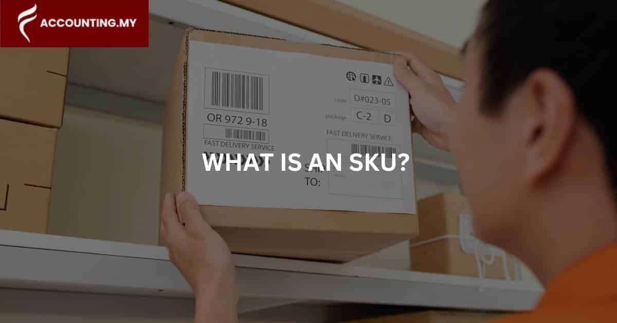 man looking at a sku code on a product box