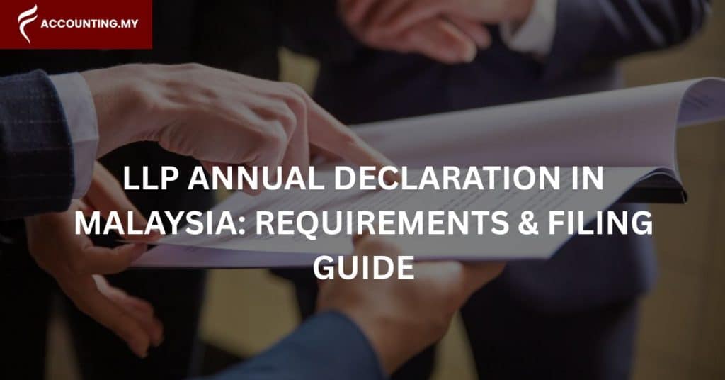 Photo of businesspeople pointing at a document, representing an LLP annual declaration