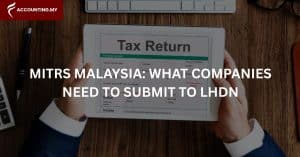 Home 9 Photo of a man holding a tax return form and filling it out, representing MITRS Malaysia.